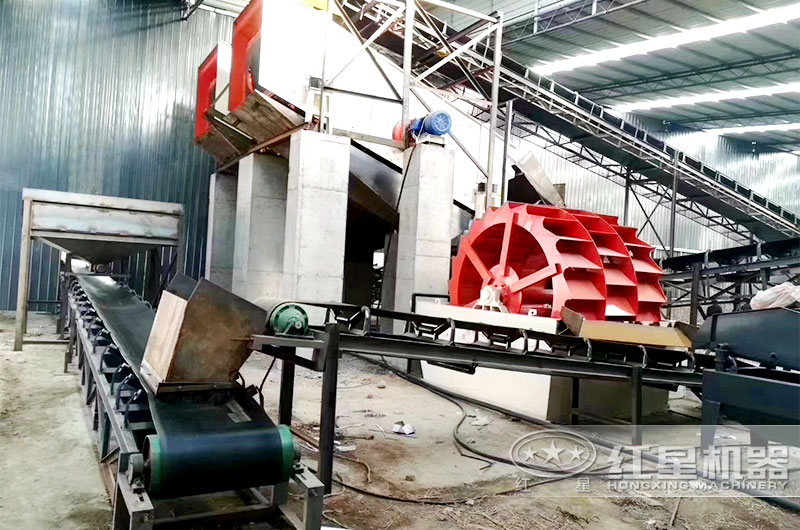 广西时产150吨的制砂生产线作业现场